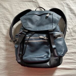 Coach Blue and Black TERRAIN TREK Leather Backpack